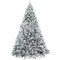 7.5FT Snow-Flocked Pine Realistic Artificial Holiday Christmas Tree with Stand